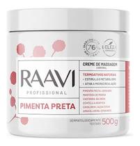 Creme De Massagem Modeladora Termoativo Pimenta Preta 500g - Raavi Creme De Massagem Modeladora Termoativo Pimenta Preta 500g - Raavi