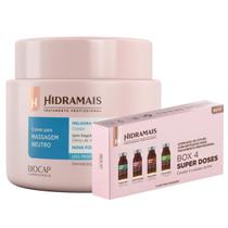 Creme De Massagem Neutro 500g + Box 4 Superdoses Hidramais