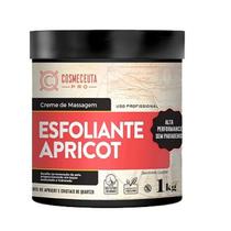 Creme de Massagem Profissional COSMECEUTA Esfoliante Apricot 1Kg - Remove células mortas, desobstrui poros, preparando para a hidratação