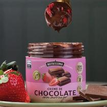 Creme de morango com chocolate 450g nutrissima produto vegano zero lactose zero açucar zero glúten Creme de morango com chocolate 450g nutrissima produto vegano zero lactose zero açucar zero glúten