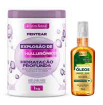 Creme de Pentear Beleza Natural 1kg Explosao Hialuronico + Explosão Óleos Abacate/Oliva 55ml