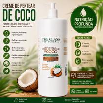 Creme De Pentear Coco 1L Cachos Definidos Anti Frizz Hidratação Intensa Sem Enxágue The Class Creme De Pentear Coco 1L Cachos Definidos Anti Frizz Hidratação Intensa Sem Enxágue The Class