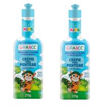 CREME DE PENTEAR MURIEL KIDS GRAACC 270G AZUL - KIT C/2un