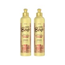 Creme De Pentear Seda 350Ml Boom Volumao Black - Kit C/2Un