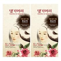 Creme de tintura de cabelo Daeng Gi Meo Ri Castanho Escuro, 150 ml, pacote com 2