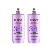 Creme De Tratamento Elseve 500Ml 3Em1 Hidra Hialuronico -2Un