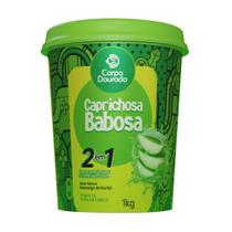 Creme de Tratamento para Pentear e Hidratante 2 em 1 Caprichosa Babosa Regarv 1kg Corpo Dourado