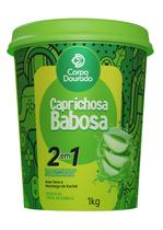 Creme de Tratamento para Pentear e Hidratante 2 em 1 Caprichosa Babosa Regarv 1kg Corpo Dourado