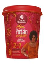 Creme de Tratamento para Pentear e Hidratante 2 em 1 Meu Potão Perfeito Regarv 1kg Corpo Dourado