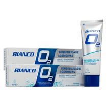 Creme Dental Bianco O2 Sensibilidade + Gengivas 100g Kit com duas unidades Creme Dental Bianco O2 Sensibilidade + Gengivas 100g Kit com duas unidades