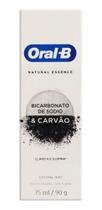 Creme Dental Bicarbonato De Sódio E Carvão Crystal Mint Oral-b Natural Essence Caixa 90g