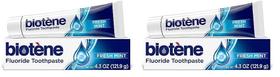 Creme dental Biotène Fluoreto para boca seca 125 mL (pacote de 2)