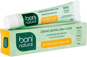 Creme Dental Boni Natural Hortelã e Curcuma 90g Creme Dental Boni Natural Hortelã e Curcuma 90g
