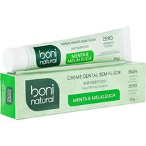 Creme Dental Boni Natural Menta Melaleuca Sem Flúor 90g
