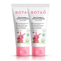 Creme dental BOTAO, sem flúor, morango, 60 ml (pacote com 2)