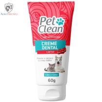 Creme Dental Carne 60g Cães Gatos Mau Halito - Pet Clean