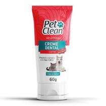 CREME DENTAL CARNE PASTA DENDE PET CÃES E GATOS 60g CLEAN