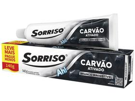 Creme Dental Clareador Sorriso Carvão Ativado 140g