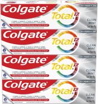 Creme Dental Clean Mint Colgate Total 12 Pacote Com 4