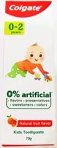 Creme Dental Colgate Kids 0-2 Anos Frutas Naturais 70g Kit com 3