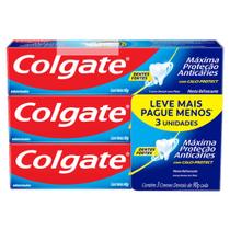 Creme dental colgate max protecao menta 90g c/3