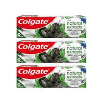 Creme Dental Colgate Natural Ext 70G Carvao - Kit C/3Un