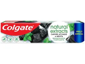 Creme Dental Colgate Natural Extracts Carvão Ativado e Menta 140g Creme Dental Colgate Natural Extracts Carvão Ativado e Menta 140g