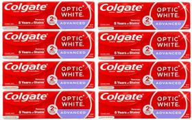 Creme Dental Colgate Optic White Advanced 24g Pacote com 8