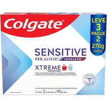 Creme Dental Colgate Sensitive Pro Alivio Imediato 3 Unidades de 90g Creme Dental Colgate Sensitive Pro Alivio Imediato 3 Unidades de 90g