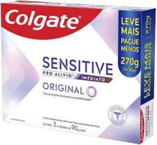 Creme Dental Colgate Sensitive Pro Alívio Imediato Original 90g 3 unidades