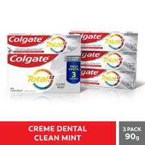 Creme Dental Colgate Total 12 Clean Mint 3 Unidades 90g