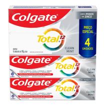 Creme Dental Colgate Total 12 Com 4 X 90gr Clean Mint