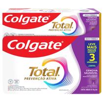 Creme Dental Colgate Total Gengiva Saudável Anticárie com Flúor 90g 3 Unidades