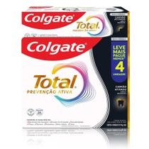 Creme Dental Colgate Total Prevenção Ativa Carvão Ativado com Flúor 4 Unidades de 90g cada Creme Dental Colgate Total Prevenção Ativa Carvão Ativado com Flúor 4 Unidades de 90g cada