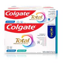 Creme Dental Colgate Total Whitening Fresh 90g 6un