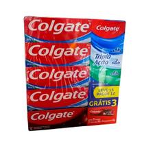 Creme Dental Colgate Tripla Ação 90g 12 Unidades Oferta Grátis Creme Dental Luminous White Carvao Ativado 60g 3 Unidades