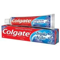 Creme dental colgate tripla ação sabor hortelã - 90g - Colgate/palmolive Creme dental colgate tripla ação sabor hortelã - 90g - Colgate/palmolive