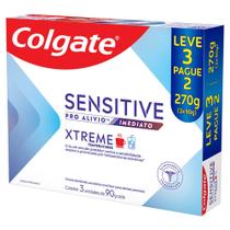 Creme Dental Colgate Xtreme Sensitive Pro-Alívio Imediato Caixa 270g com 3 Unidades