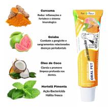 Creme Dental Curcuma Anti Tartaro Cães E Gatos -100% Natural