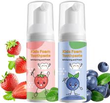 Creme dental de espuma FRDUGA Kids Cavity Protection 60mlX2 (morango e mirtilo) Creme dental de espuma FRDUGA Kids Cavity Protection 60mlX2 (morango e mirtilo)