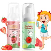 Creme Dental de Espuma VOGSIG Kids - Baixo Teor de Flúor - 2 Tubos de 60ml (Melancia + Morango)