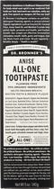 Creme dental Dr. Bronner's All-One Anise 150 ml (pacote com 1)