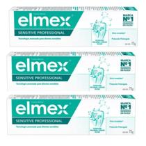 Creme Dental Elmex Sensitive Dentes Sensiveis 75g Kit C/3