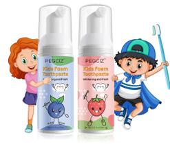 Creme dental em espuma Pegciz Kids com baixo flúor 60 ml