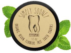 Creme dental em pó Simply Sooney Vegan Organic Peppermint