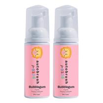 Creme Dental Espumante Autobrush Kids Sabor Chiclete 2 Unidades