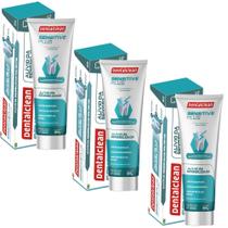 Creme Dental Gel Dentalclean 3x90g Sensitive Plus alivio da sensiblidade 12hs de proteção