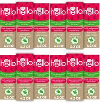 Creme dental hello 120ml Melancia sem flúor - Pacote com 12 unidades