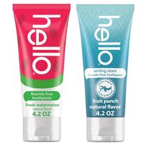 Creme Dental Hello Kids Sem Flúor 6 Unidades 240 ml
