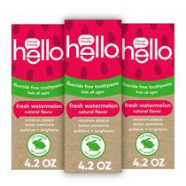 Creme Dental Hello Natural - Sabor Melancia para Bebês e Crianças